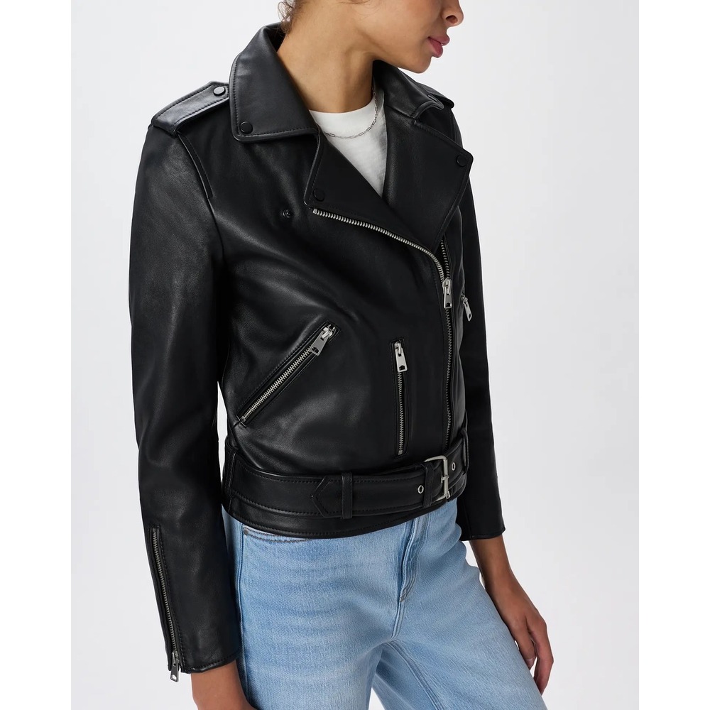 Quince 100% Leather Motorcycle Jacket in Black Size Medium Quiet Luxury Moto